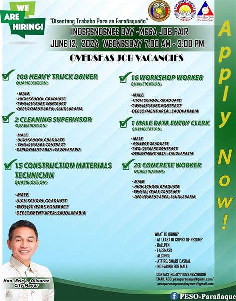 mega job fair 2024|Parañaque to hold mega job fair .